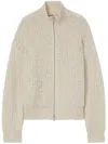 Jil Sander Chunky-knit Zip-up Cardigan In Beige