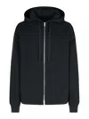 Jil Sander Zip-up Cashmere Hooded Jacket In Black