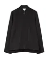 Jil Sander Zip-up Twill Shirt In Black