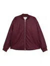 Jil Sander Zip-up Wool Bomber Jacket In Red