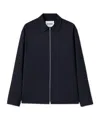 Jil Sander Zip-up Wool Shirt In Black