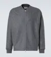Jil Sander Zip-up Wool Sweatshirt In Grey