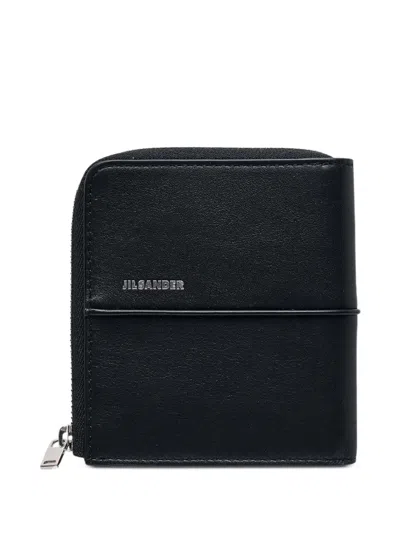Jil Sander Zip-around Card Wallet In Purple