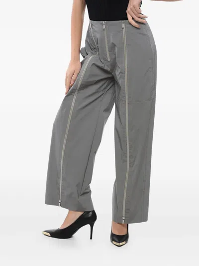 Jil Sander Zip-detail Trousers In Gray