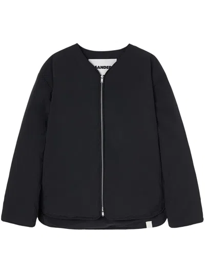 Jil Sander Zipped Down Jacket In Black