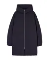 Jil Sander Zipper Long Style Down Jacket In Black