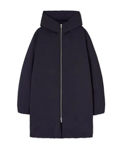 Jil Sander Zipper Long Style Down Jacket In Black