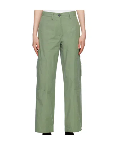 Jil Sander Zipper Pocket Casual Pants In Green