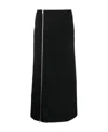 Jil Sander Zipper Skirt In Black