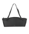 Jil Sander Big Joanna Leather Shoulder Bag In Black