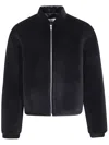 Jil Sander Long-sleeved Bomber Jacket In Black