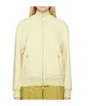 Jil Sander Zipper Vertical Collar Sweater In White