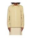 Jil Sander Zipper Wool Casual Jacket In Yellow
