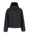 Jil Sander Boxy Fit Down Jacket W/hood In Black