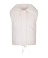 Jil Sander White Cotton Padded Gilet In White
