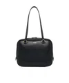 Jil Sander Medium Vision Leather Shoulder Bag In Black