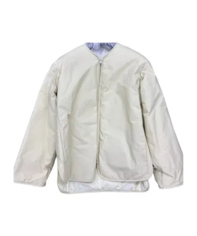 Jil Sander Zippered Padded Jacket In White