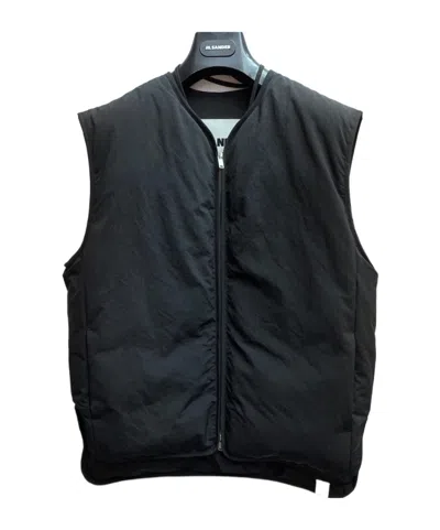 Jil Sander Zippered Vest In Black