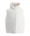 Jil Sander Padded Sleeveless Jacket With High Collar And Zip Closure In White