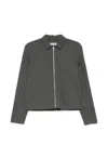 Jil Sander Zip-up Classic-collar Jacket In Gray