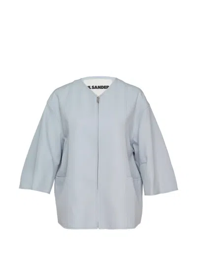 JIL SANDER ZIP-UP GABARDINE JACKET