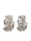 Jil Sander Zircon-embellished Hoop Earrings In Metallic