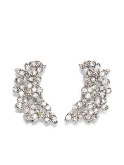 Jil Sander Zirconia-embellished Earrings In Neutral