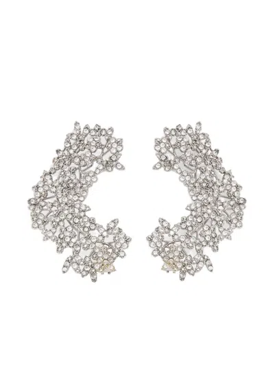 Jil Sander Zirconie-embellished Earrings In Metallic
