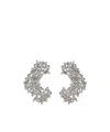 Jil Sander Silver-plated Zirconia Earrings In Metallic
