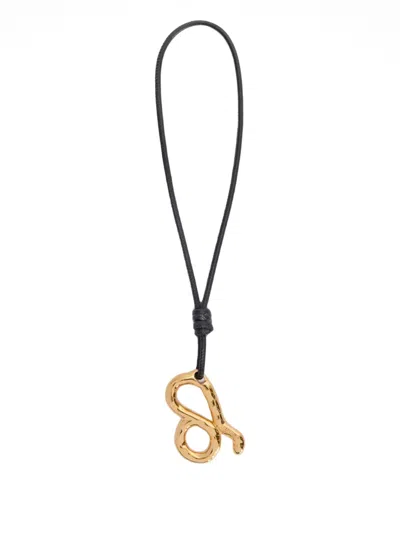 Jil Sander Zodiac Charm Necklaces In Black