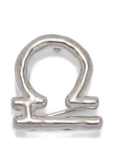 Jil Sander Zodiac Libra Buckle In Silver