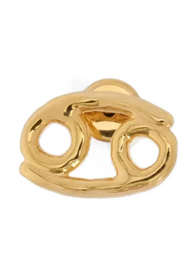 Jil Sander Zodiac Sign Earring In Gold