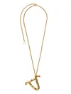 Jil Sander Zodiac-sign Pendant Necklace In Gold