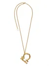 Jil Sander Zodiac-sign Pendant Necklace In Gold