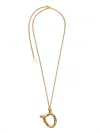 Jil Sander Zodiac-sign Pendant Necklace In Gold