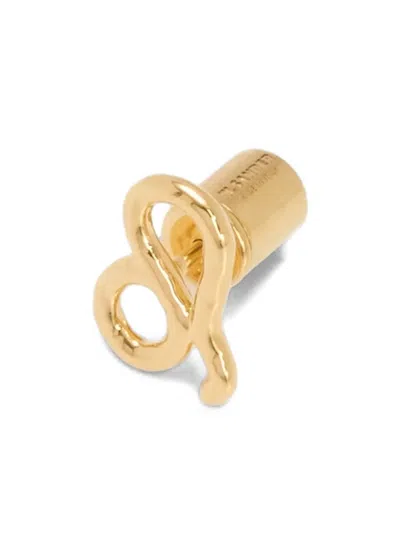 Jil Sander Zodiac Sign Single Earring In Gold