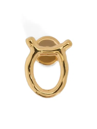 Jil Sander Zodiac Sign Single Earring In Gold