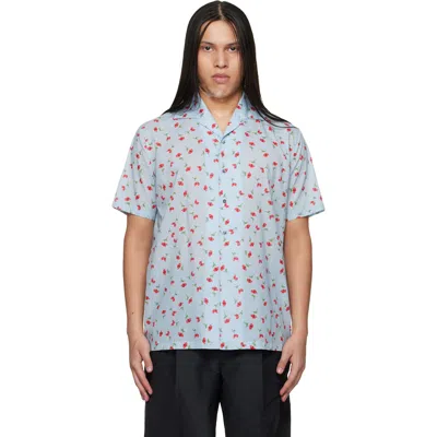 Jil Sander All-over Patterned Button-up Shirt In Yellow