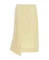 Jil Sander Women Satin Skirt With Side Slit In Nude