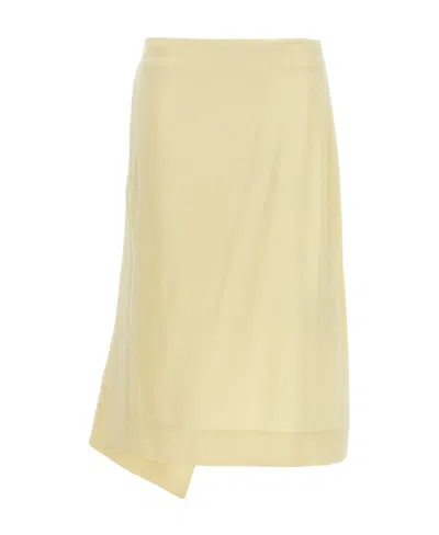 JIL SANDER JIL SANDER	ASYMMETRIC SATIN SKIRT