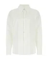 Jil Sander Buttoned Cuff Long Sleeve Top In White