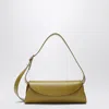Jil Sander Small Green Cannolo Shoulder Bag In Green