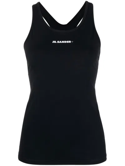 Jil Sander Logo-print Performance Tank Top In Black