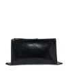 Jil Sander Logo Embossed Zipped Clutch Bag In Black