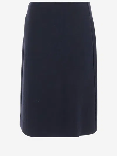 Jil Sander Wool Blend Midi Skirt