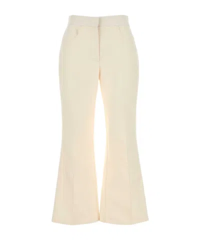 Jil Sander Pleated Detail Flared Trousers In Neutral