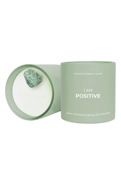 Jill & Ally Positive Green Aventurine Crystal Intention Candle