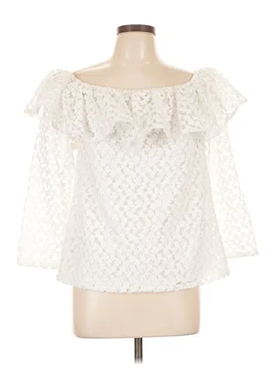 Pre-owned Jill Jill Stuart 3/4 Sleeve Blouse In White