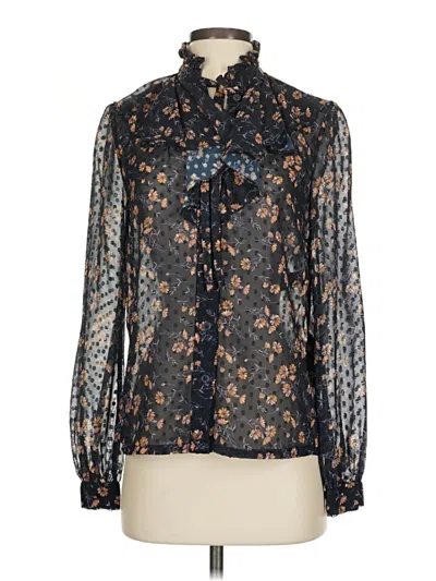 Pre-owned Jill Jill Stuart Long Sleeve Blouse In Blue