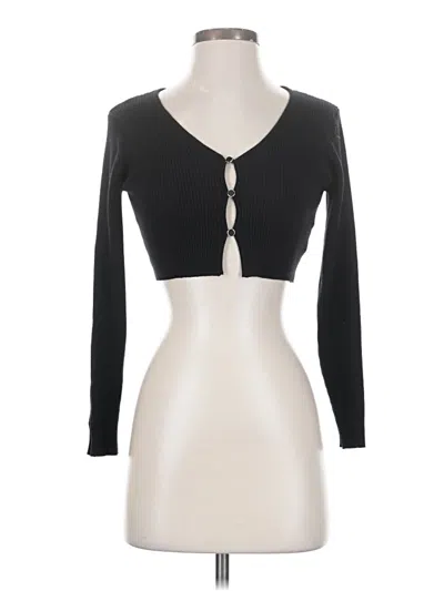 Pre-owned Jill Jill Stuart Long Sleeve Top Black Sweetheart Neckline Tops